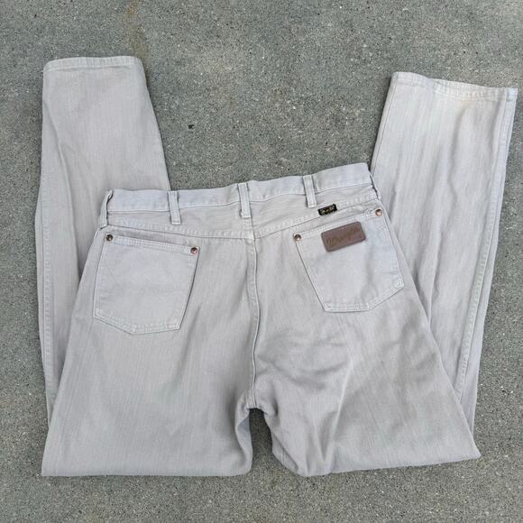 Vintage 90s Wrangler 13MWZTN Cowboy Cut Original Fit Tan Jeans 36x34 - Picture 1 of 9